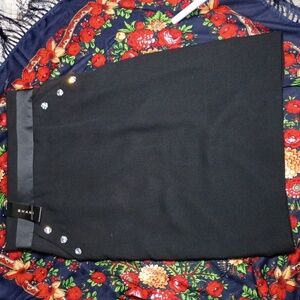 SHANI Black Skirt with Embellishments